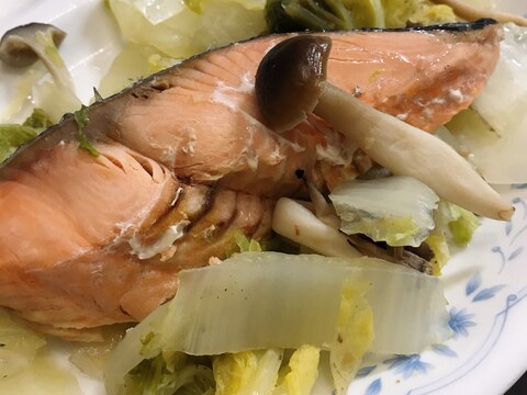 白菜と秋鮭のちゃんちゃん焼き